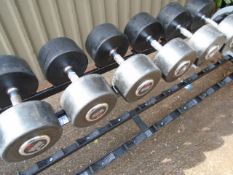 *Hammer strength rubber covered dumbbells in pairs 40,42,44,46kg (rack not included)