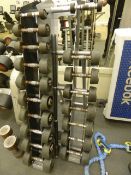 *Reebok dumbbell rack containing 10 pairs of dumbbells ranging from 1kg - 10kg