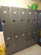 *Bank of 12 coin operated lockers