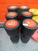 *Three pairs of dumbbells 8kg 20kg and 27.5kg