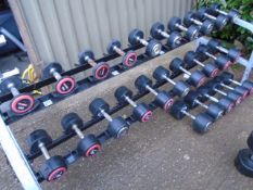 *Hammer strength rubber covered dumbbells in pairs 2,4,10,12,14,16,20,22,24,28,30kg (rack not