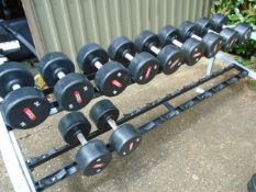 *Esporta rubber covered dumbbells in pairs 34,36,38,42,46kg rack not included