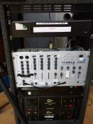 *Amplification system consisting of citronic dj mixer model: cdmio4 marantz cd player and two c