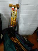 *Bag containing leopard central hockey sticks