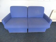 *Blue two seat reception suite
