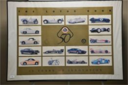 LOTUS BOOK POSTER FRAMED H=70CM X W=100CM