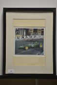TEAM LOTUS 25 PRINT H=42CM X W=32CM