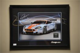 FRAMED ASTON MARTIN 009 LE MANS CAR H=55CM X W=75C