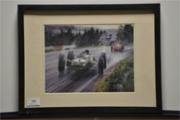 LOTUS MICHAEL TURNER PRINT H=32CM X W=42CM