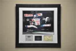 JENSON BUTTON 2006 HONDA PRINT H=53CM X W=56.5