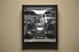 DAVID COULTHARD VISER FRAMED H=43 X W=39CM