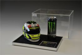 Half size Brawn GP Helemt with signed jenson butto