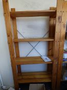 *Pine four tier open book shelf