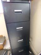 *Four draw foolscap filing cabinet (black)