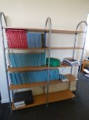 *Five tier bookshelves in light beach and silver finish