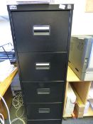 *Four draw foolscap filing cabinet (black)