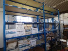 *Two bays of medium duty racking comprising of; three uprights and twelve shelves.