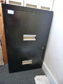 *Two draw foolscap filing cabinet (black)