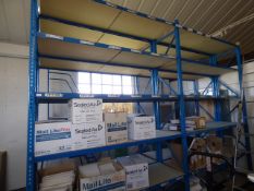 *Two bays of medium duty racking comprising of; three uprights and twelve shelves.