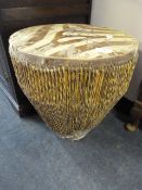 Zebra skin drum