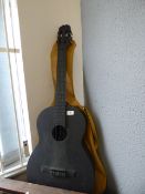 Mat black acoustic guitar