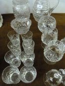 assorted cut glass and crystal ware