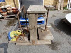 Pair of vintage potato scales