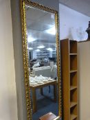 Gilt framed bevelled glass mirror