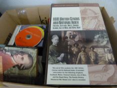 Box of books and CDs