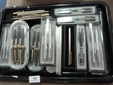 Tray containing assorted Pens, propeling pencils, etc