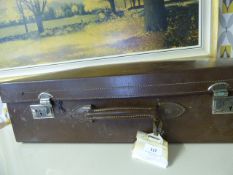 Leather suitcase