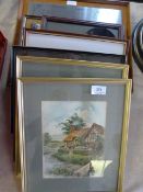 Nine assorted framed pictures and prints