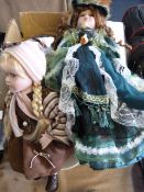 Collection of porcelain dolls