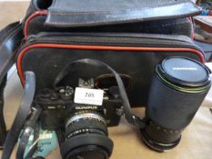 Omylpus om2n black body camera with standard and 80-200mm lenses