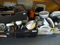 Four boxes of assorted kitchenalia