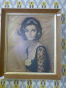 1960/70's print of an elegant lady