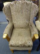 High seat beech framed chair