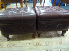 Pair of upholstered footstools