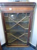 Georgian corner cabinet with glass door