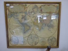 Gilt framed reproduction map