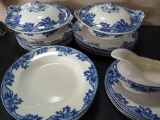 Blue and white dinner service