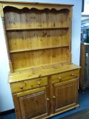 Pine dresser with barley twist columns