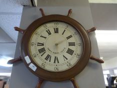 Ships wheel clock