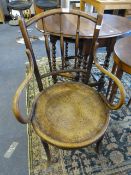 Bentwood spindle back carver chair