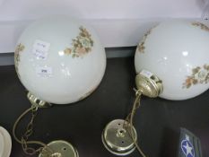 Pair of Laura Ashley vintage printed light globes