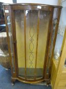Deco oak china display cabinet