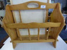 Pine magazine rack and lap tray