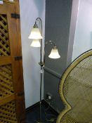 Brushed brass standard lamp