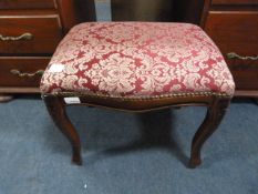 Dressing table stool with upholstered top