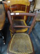 Two bergere seated bedroom chairs